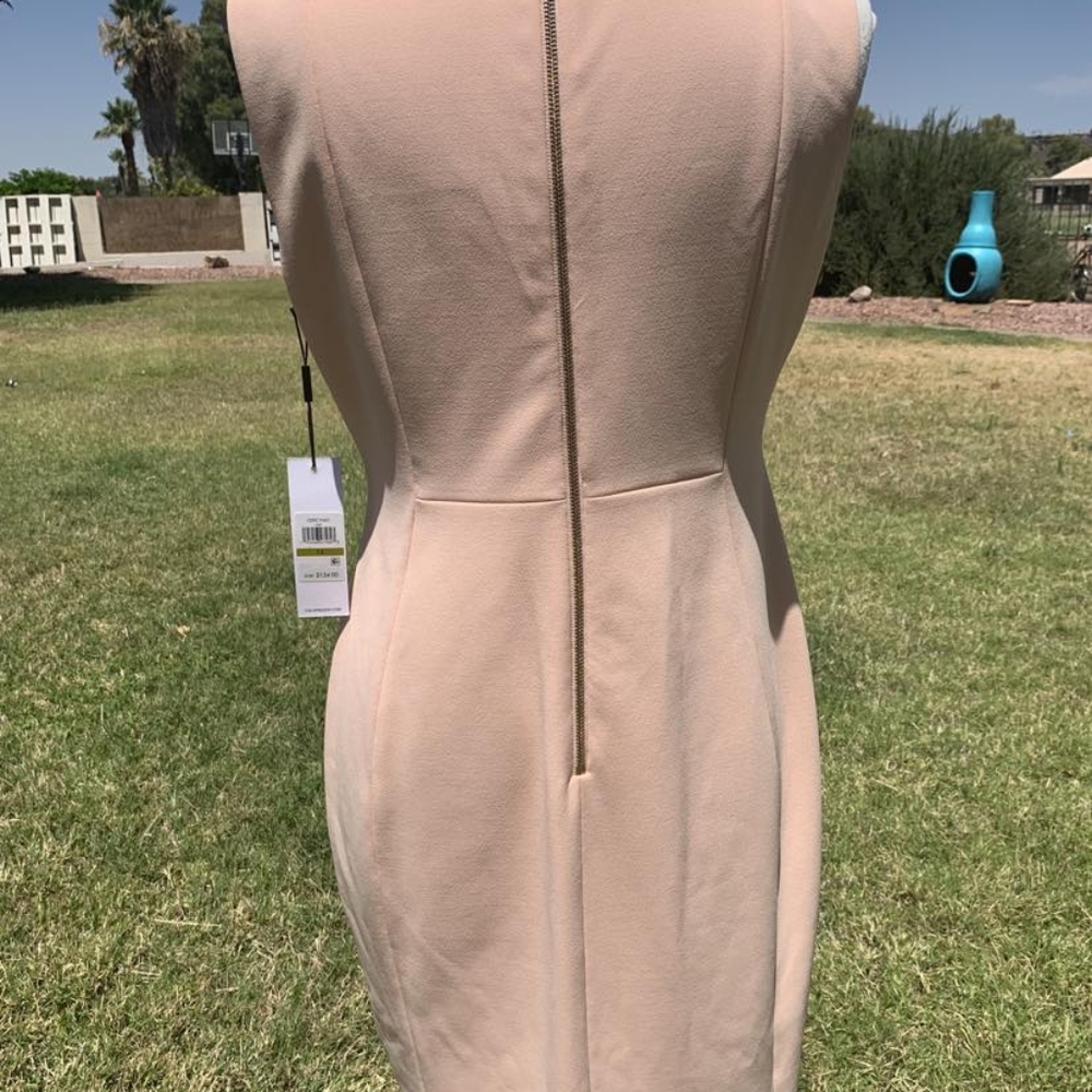 Calvin Klein pink blush sleeveless dress women's size 14 new with tags - Picture 5 of 9
